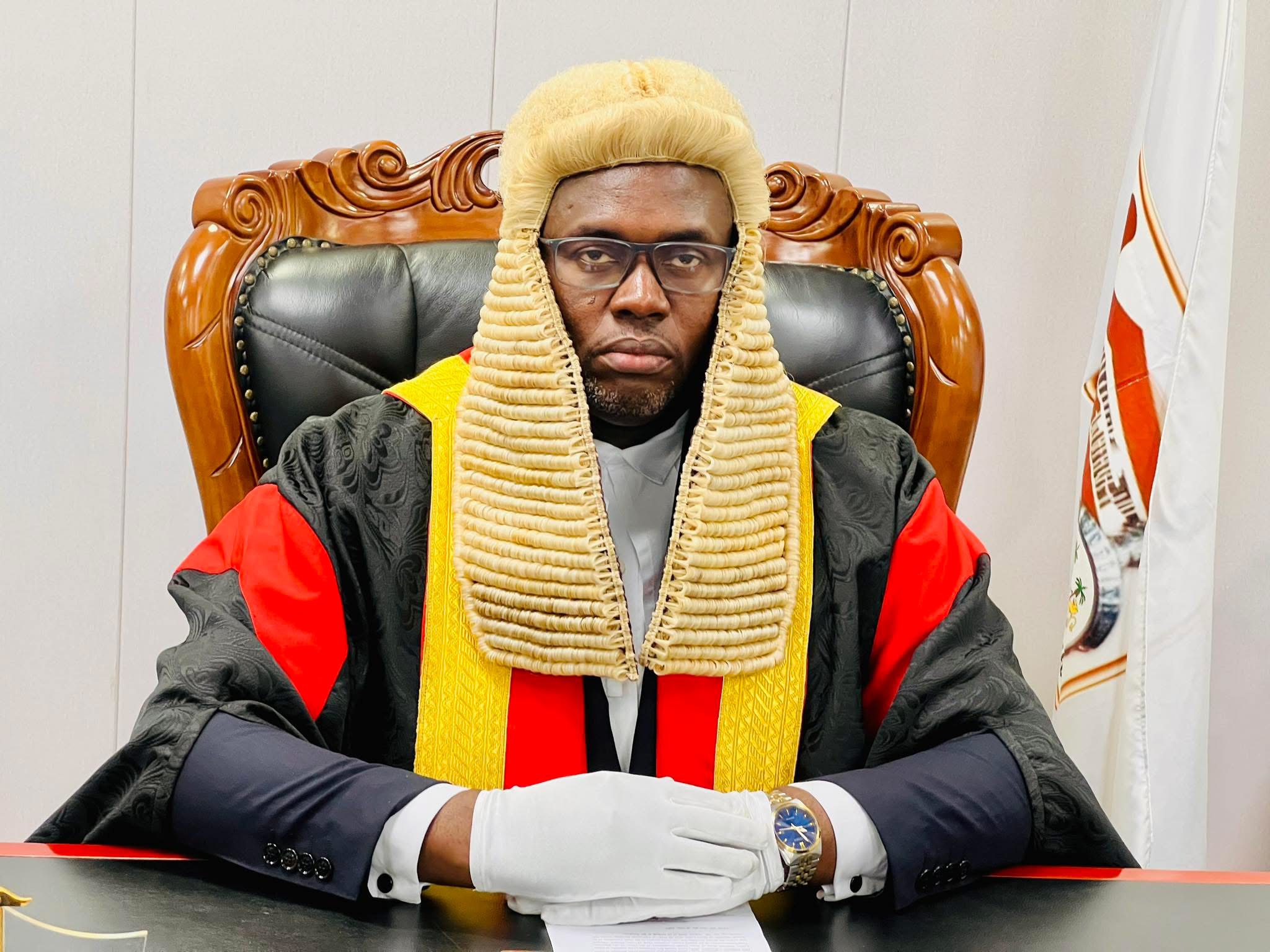 Rt. Hon. Segepoh Solomon Thomas, Speaker of the Parliament of Sierra Leone. Photo Credit: Parliament of Sierra Leone on Facebook. 